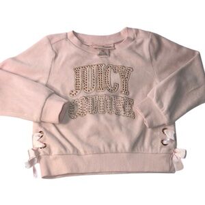 Juicy Couture Baby Girl 18m Pullover Sweatshirt with Ties on the Side